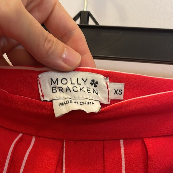 NWOT! Modcloth Molly Bracken flagging down fun red midi skirt - Picture 5 of 7